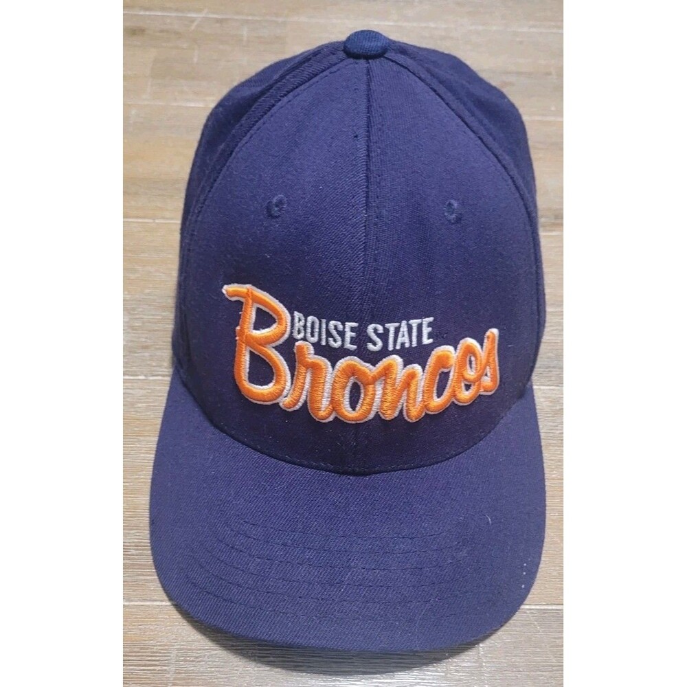 Boise State Broncos Hat Cap Navy Blue Orange Top Of The World TOW Flex Fit NCAA